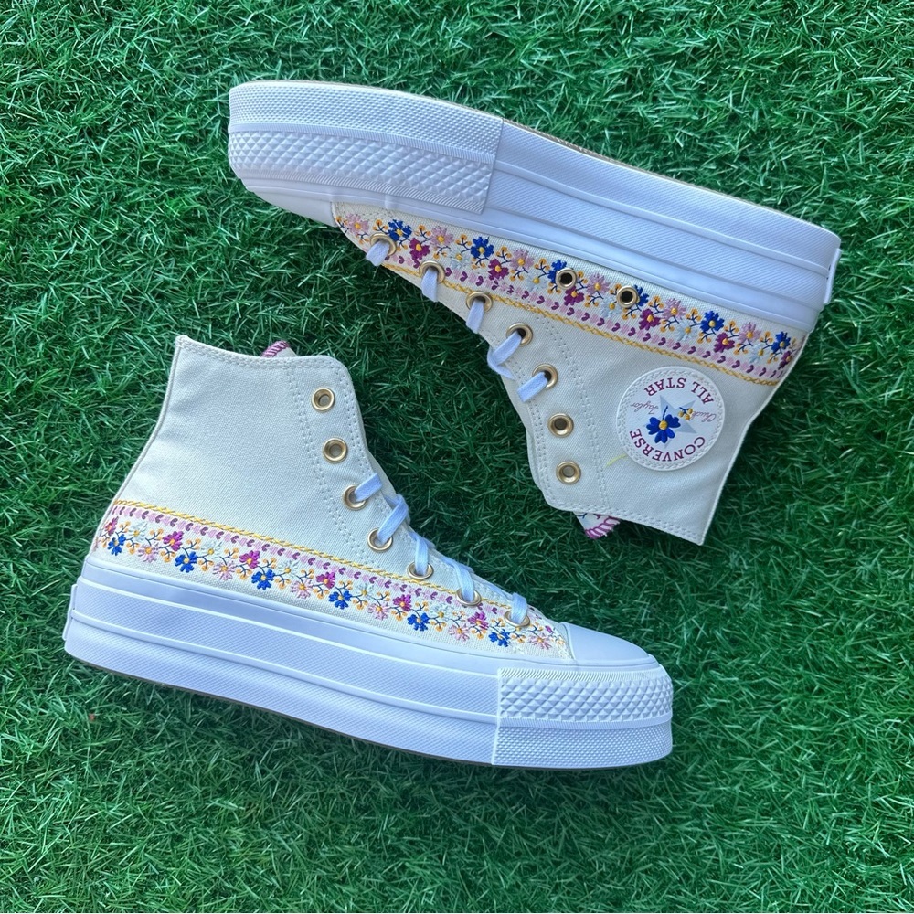 🎁Converse Chuck Taylor All Star Lift Hi Floral - Picture 11 of 11